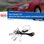 0 Placche LED vano piedi cambiacolore bluetooth per KIA Cerato TD 2008 - 2011 Kit 4 Placche LED Cambiacolore RGB Bluetooth Vano piedi e Abitacolo