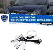 0 Placche LED vano piedi cambiacolore bluetooth per Lancia Delta MkIII 844 2008 - 2014 Kit 4 Placche LED Cambiacolore RGB Bluetooth Vano piedi e Abitacolo