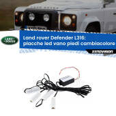 0 Placche LED vano piedi cambiacolore bluetooth per Land rover Defender L316 1998 - 2016 Kit 4 Placche LED Cambiacolore RGB Bluetooth Vano piedi e Abitacolo