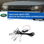 0 Placche LED vano piedi cambiacolore bluetooth per Land rover Sport L320 2005 - 2013 Kit 4 Placche LED Cambiacolore RGB Bluetooth Vano piedi e Abitacolo