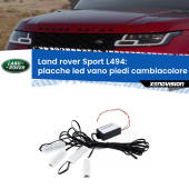 0 Placche LED vano piedi cambiacolore bluetooth per Land rover Sport L494 2013 in poi Kit 4 Placche LED Cambiacolore RGB Bluetooth Vano piedi e Abitacolo