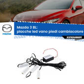 0 Placche LED vano piedi cambiacolore bluetooth per Mazda 3 BL 2008 - 2014 Kit 4 Placche LED Cambiacolore RGB Bluetooth Vano piedi e Abitacolo