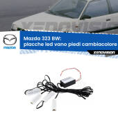 0 Placche LED vano piedi cambiacolore bluetooth per Mazda 323 BW 1986 - 1994 Kit 4 Placche LED Cambiacolore RGB Bluetooth Vano piedi e Abitacolo