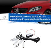 0 Placche LED vano piedi cambiacolore bluetooth per Mercedes Classe-B W246, W242 2011 - 2018 Kit 4 Placche LED Cambiacolore RGB Bluetooth Vano piedi e Abitacolo
