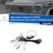 0 Placche LED vano piedi cambiacolore bluetooth per Mercedes Classe-G W463 1991 - 2004 Kit 4 Placche LED Cambiacolore RGB Bluetooth Vano piedi e Abitacolo