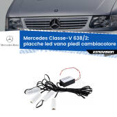 0 Placche LED vano piedi cambiacolore bluetooth per Mercedes Classe-V 638/2 1996 - 2003 Kit 4 Placche LED Cambiacolore RGB Bluetooth Vano piedi e Abitacolo