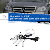 0 Placche LED vano piedi cambiacolore bluetooth per Mercedes GL X164 2006 - 2012 Kit 4 Placche LED Cambiacolore RGB Bluetooth Vano piedi e Abitacolo
