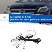 0 Placche LED vano piedi cambiacolore bluetooth per Mercedes GL X166 2012 - 2015 Kit 4 Placche LED Cambiacolore RGB Bluetooth Vano piedi e Abitacolo