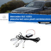0 Placche LED vano piedi cambiacolore bluetooth per Mercedes GLC X253 2015 - 2021 Kit 4 Placche LED Cambiacolore RGB Bluetooth Vano piedi e Abitacolo