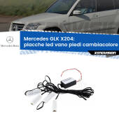 0 Placche LED vano piedi cambiacolore bluetooth per Mercedes GLK X204 2008 - 2015 Kit 4 Placche LED Cambiacolore RGB Bluetooth Vano piedi e Abitacolo