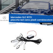 0 Placche LED vano piedi cambiacolore bluetooth per Mercedes SLC R172 2016 - 2017 Kit 4 Placche LED Cambiacolore RGB Bluetooth Vano piedi e Abitacolo
