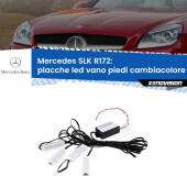 0 Placche LED vano piedi cambiacolore bluetooth per Mercedes SLK R172 2011 in poi Kit 4 Placche LED Cambiacolore RGB Bluetooth Vano piedi e Abitacolo