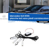 0 Placche LED vano piedi cambiacolore bluetooth per Mercedes SLR R199 2004 in poi Kit 4 Placche LED Cambiacolore RGB Bluetooth Vano piedi e Abitacolo