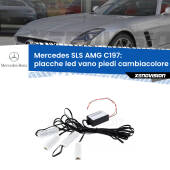 0 Placche LED vano piedi cambiacolore bluetooth per Mercedes SLS AMG C197 2010 in poi Kit 4 Placche LED Cambiacolore RGB Bluetooth Vano piedi e Abitacolo