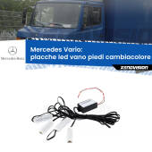 0 Placche LED vano piedi cambiacolore bluetooth per Mercedes Vario  1996 - 2013 Kit 4 Placche LED Cambiacolore RGB Bluetooth Vano piedi e Abitacolo