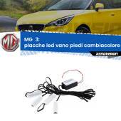 0 Placche LED vano piedi cambiacolore bluetooth per MG 3 2011 in poi Kit 4 Placche LED Cambiacolore RGB Bluetooth Vano piedi e Abitacolo