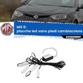 0 Placche LED vano piedi cambiacolore bluetooth per MG 6 2010 in poi Kit 4 Placche LED Cambiacolore RGB Bluetooth Vano piedi e Abitacolo