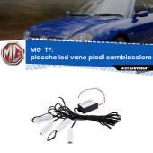 0 Placche LED vano piedi cambiacolore bluetooth per MG  TF  2002 - 2009 Kit 4 Placche LED Cambiacolore RGB Bluetooth Vano piedi e Abitacolo