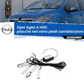 0 Placche LED vano piedi cambiacolore bluetooth per Opel Agila A H00 2000 - 2007 Kit 4 Placche LED Cambiacolore RGB Bluetooth Vano piedi e Abitacolo