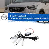 0 Placche LED vano piedi cambiacolore bluetooth per Opel Crossland  2017 in poi Kit 4 Placche LED Cambiacolore RGB Bluetooth Vano piedi e Abitacolo