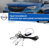 0 Placche LED vano piedi cambiacolore bluetooth per Opel Grandland  2017 in poi Kit 4 Placche LED Cambiacolore RGB Bluetooth Vano piedi e Abitacolo