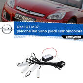 0 Placche LED vano piedi cambiacolore bluetooth per Opel GT M07 2007 - 2011 Kit 4 Placche LED Cambiacolore RGB Bluetooth Vano piedi e Abitacolo