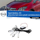 0 Placche LED vano piedi cambiacolore bluetooth per Opel Mokka J13 2012 - 2019 Kit 4 Placche LED Cambiacolore RGB Bluetooth Vano piedi e Abitacolo