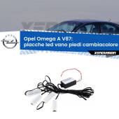 0 Placche LED vano piedi cambiacolore bluetooth per Opel Omega A V87 1986 - 1994 Kit 4 Placche LED Cambiacolore RGB Bluetooth Vano piedi e Abitacolo