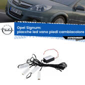 0 Placche LED vano piedi cambiacolore bluetooth per Opel Signum  2003 - 2008 Kit 4 Placche LED Cambiacolore RGB Bluetooth Vano piedi e Abitacolo