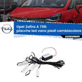 0 Placche LED vano piedi cambiacolore bluetooth per Opel Zafira A T98 1999 - 2005 Kit 4 Placche LED Cambiacolore RGB Bluetooth Vano piedi e Abitacolo