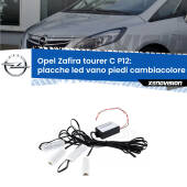 0 Placche LED vano piedi cambiacolore bluetooth per Opel Zafira C Tourer  2011 - 2019 Kit 4 Placche LED Cambiacolore RGB Bluetooth Vano piedi e Abitacolo