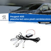 0 Placche LED vano piedi cambiacolore bluetooth per Peugeot 408 2010 in poi Kit 4 Placche LED Cambiacolore RGB Bluetooth Vano piedi e Abitacolo