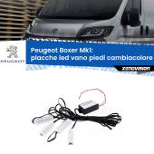 0 Placche LED vano piedi cambiacolore bluetooth per Peugeot Boxer Mk1 1994 - 2002 Kit 4 Placche LED Cambiacolore RGB Bluetooth Vano piedi e Abitacolo