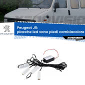 0 Placche LED vano piedi cambiacolore bluetooth per Peugeot J5 1990 - 1994 Kit 4 Placche LED Cambiacolore RGB Bluetooth Vano piedi e Abitacolo
