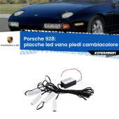 0 Placche LED vano piedi cambiacolore bluetooth per Porsche 928  1977 - 1995 Kit 4 Placche LED Cambiacolore RGB Bluetooth Vano piedi e Abitacolo