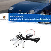 0 Placche LED vano piedi cambiacolore bluetooth per Porsche 968  1991 - 1995 Kit 4 Placche LED Cambiacolore RGB Bluetooth Vano piedi e Abitacolo