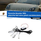 0 Placche LED vano piedi cambiacolore bluetooth per Porsche Boxster 986 1996 - 2004 Kit 4 Placche LED Cambiacolore RGB Bluetooth Vano piedi e Abitacolo