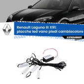 0 Placche LED vano piedi cambiacolore bluetooth per Renault Laguna III X91 2007 - 2015 Kit 4 Placche LED Cambiacolore RGB Bluetooth Vano piedi e Abitacolo