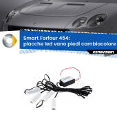 0 Placche LED vano piedi cambiacolore bluetooth per Smart Forfour 454 2004 - 2006 Kit 4 Placche LED Cambiacolore RGB Bluetooth Vano piedi e Abitacolo