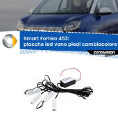0 Placche LED vano piedi cambiacolore bluetooth per Smart Fortwo 453 2014 in poi Kit 4 Placche LED Cambiacolore RGB Bluetooth Vano piedi e Abitacolo