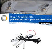 0 Placche LED vano piedi cambiacolore bluetooth per Smart Roadster 452 2003 - 2005 Kit 4 Placche LED Cambiacolore RGB Bluetooth Vano piedi e Abitacolo