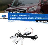 0 Placche LED vano piedi cambiacolore bluetooth per Subaru Forester SG 2002 - 2012 Kit 4 Placche LED Cambiacolore RGB Bluetooth Vano piedi e Abitacolo