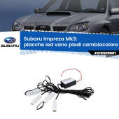 0 Placche LED vano piedi cambiacolore bluetooth per Subaru Impreza Mk3 2007 - 2010 Kit 4 Placche LED Cambiacolore RGB Bluetooth Vano piedi e Abitacolo