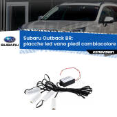 0 Placche LED vano piedi cambiacolore bluetooth per Subaru Outback BR 2009 - 2014 Kit 4 Placche LED Cambiacolore RGB Bluetooth Vano piedi e Abitacolo