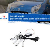 0 Placche LED vano piedi cambiacolore bluetooth per Suzuki Alto FF 2002 - 2008 Kit 4 Placche LED Cambiacolore RGB Bluetooth Vano piedi e Abitacolo