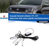 0 Placche LED vano piedi cambiacolore bluetooth per Suzuki Grand vitara I FT, HT 1998 - 2006 Kit 4 Placche LED Cambiacolore RGB Bluetooth Vano piedi e Abitacolo