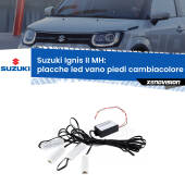 0 Placche LED vano piedi cambiacolore bluetooth per Suzuki Ignis II MH 2003 - 2008 Kit 4 Placche LED Cambiacolore RGB Bluetooth Vano piedi e Abitacolo