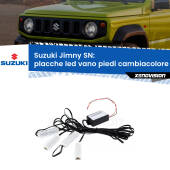 0 Placche LED vano piedi cambiacolore bluetooth per Suzuki Jimny SN 1998 in poi Kit 4 Placche LED Cambiacolore RGB Bluetooth Vano piedi e Abitacolo