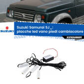 0 Placche LED vano piedi cambiacolore bluetooth per Suzuki Samurai SJ_ 1988 - 2004 Kit 4 Placche LED Cambiacolore RGB Bluetooth Vano piedi e Abitacolo
