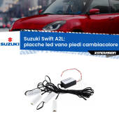 0 Placche LED vano piedi cambiacolore bluetooth per Suzuki Swift A2L 2017 in poi Kit 4 Placche LED Cambiacolore RGB Bluetooth Vano piedi e Abitacolo
